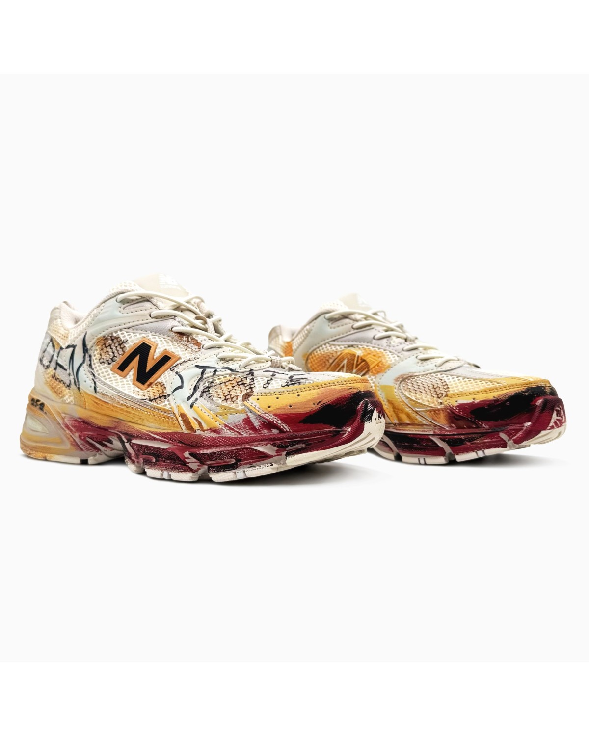 New Balance 530 Custom Beige Red New Balance 530 Custom Beige Red