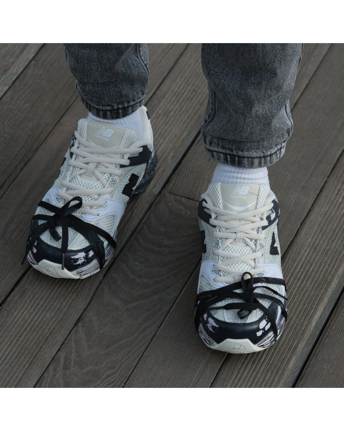 New Balance 530 Custom Beige Black Silver Edition New Balance 530 Custom Beige Black Silver Edition