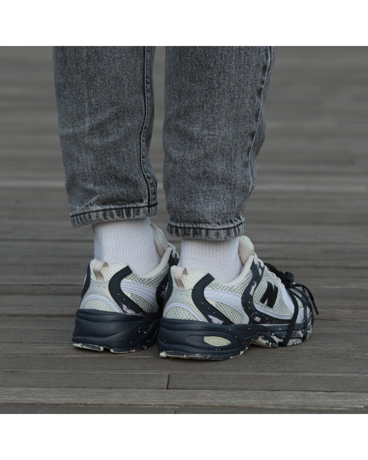 New Balance 530 Custom Beige Black Silver Edition New Balance 530 Custom Beige Black Silver Edition