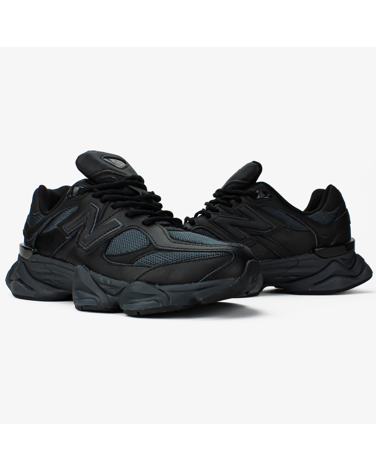 New Balance 9060 Triple Black Leather New Balance 9060 Triple Black Leather