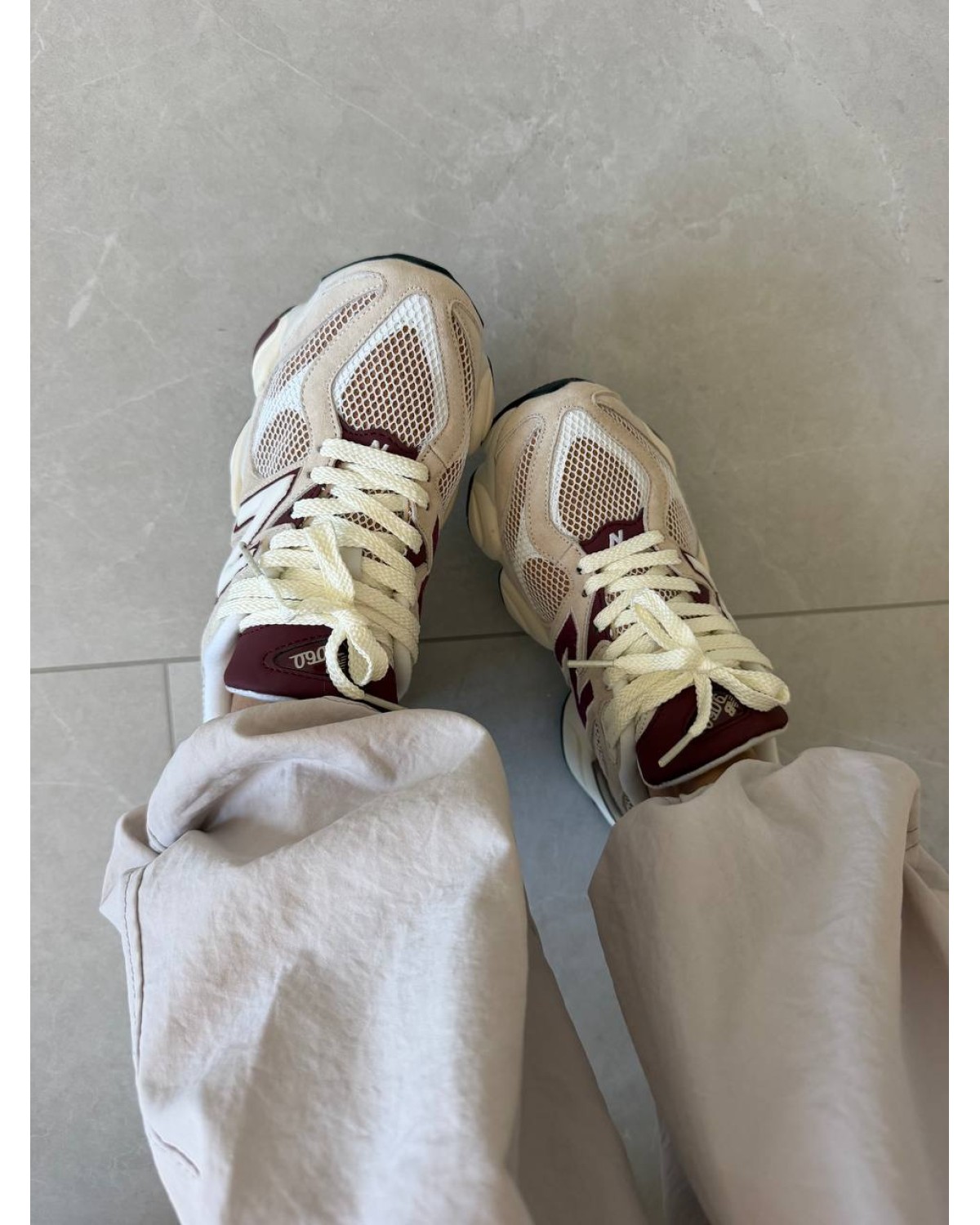 New Balance 9060 Linen Burgundy New Balance 9060 Linen Burgundy