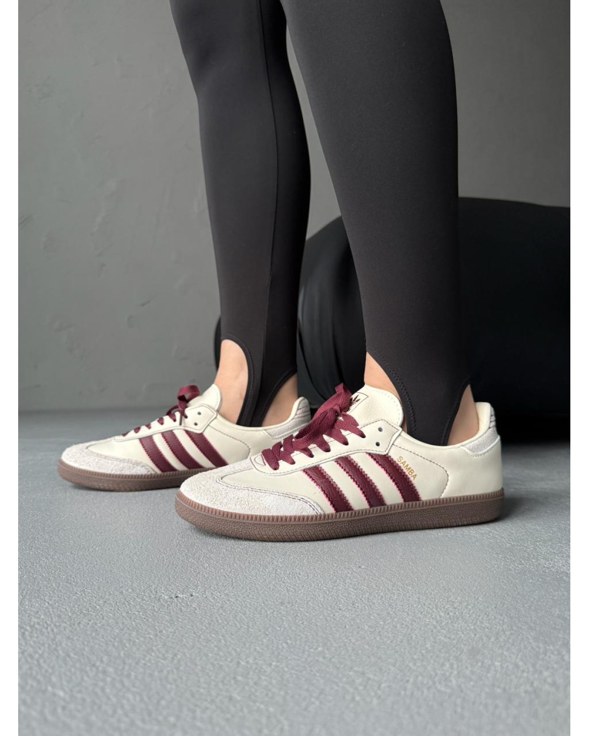 Adidas Samba OG Wonder White Maroon