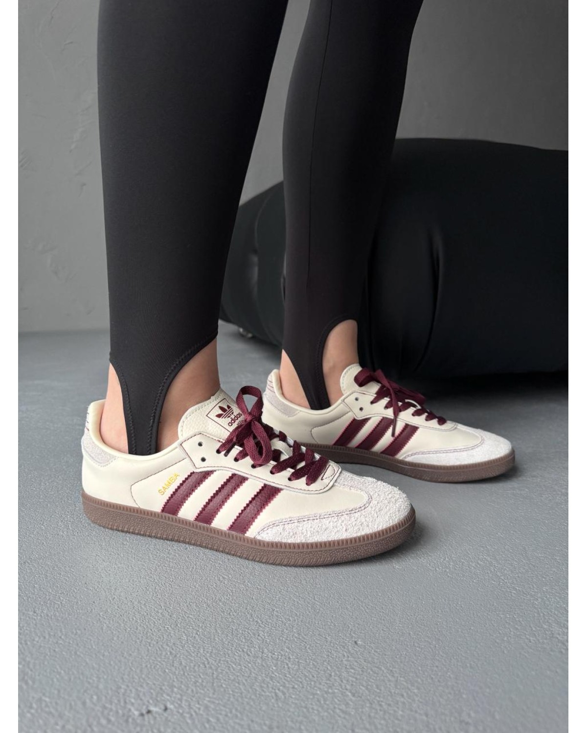 Adidas Samba OG Wonder White Maroon Adidas Samba OG Wonder White Maroon