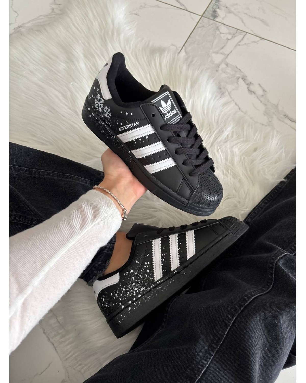 Adidas Superstar Black Snowflakes