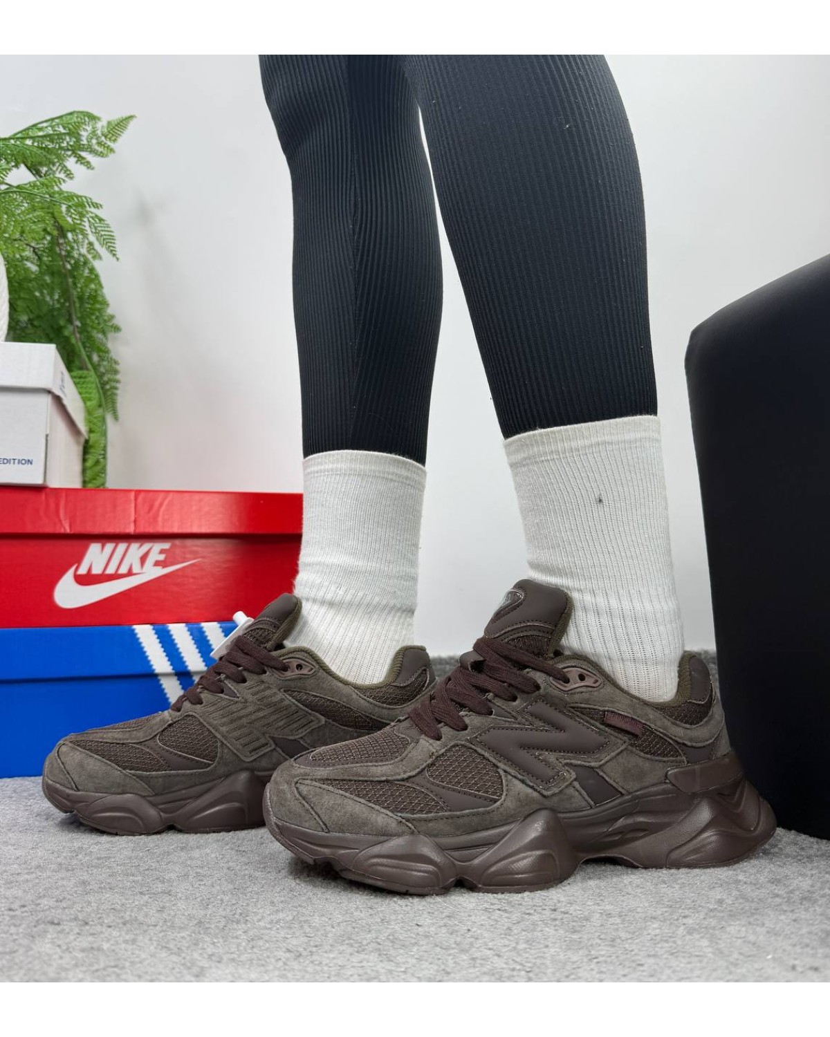 New Balance 9060 Dark Brown Gore Tex