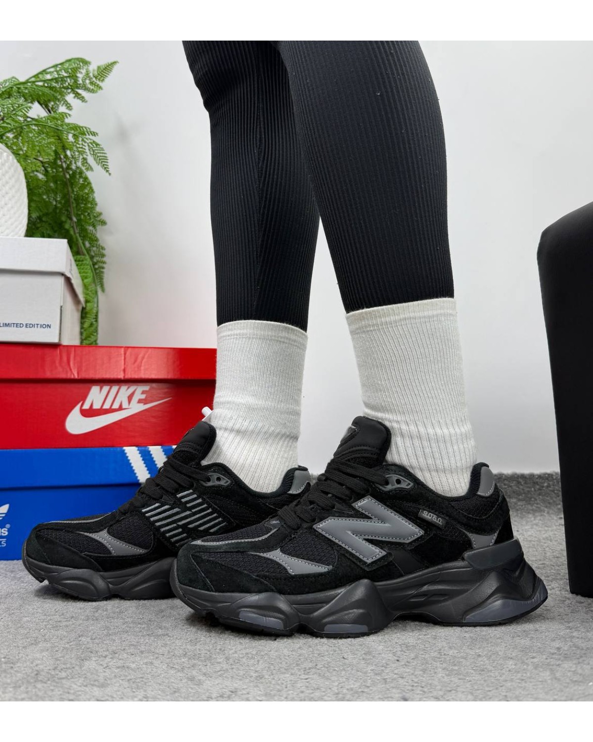 New Balance 9060 Black Grey Gore Tex