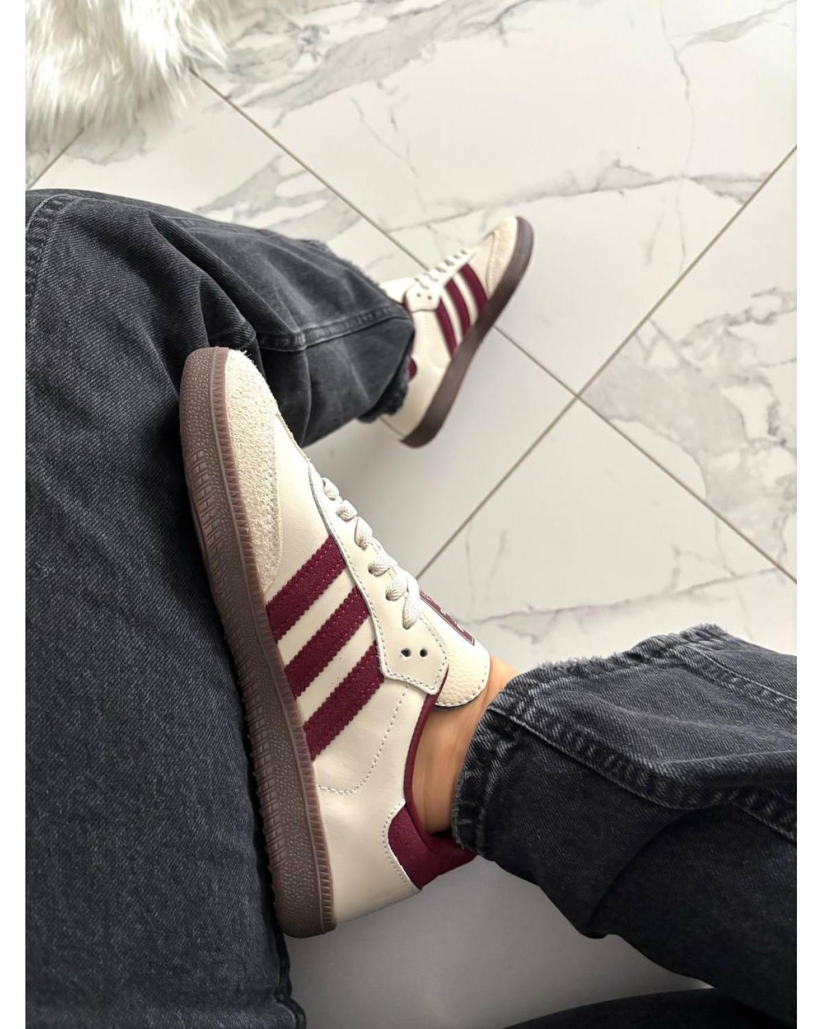 Adidas Wmns Samba Beige Burgundy Adidas Wmns Samba Beige Burgundy