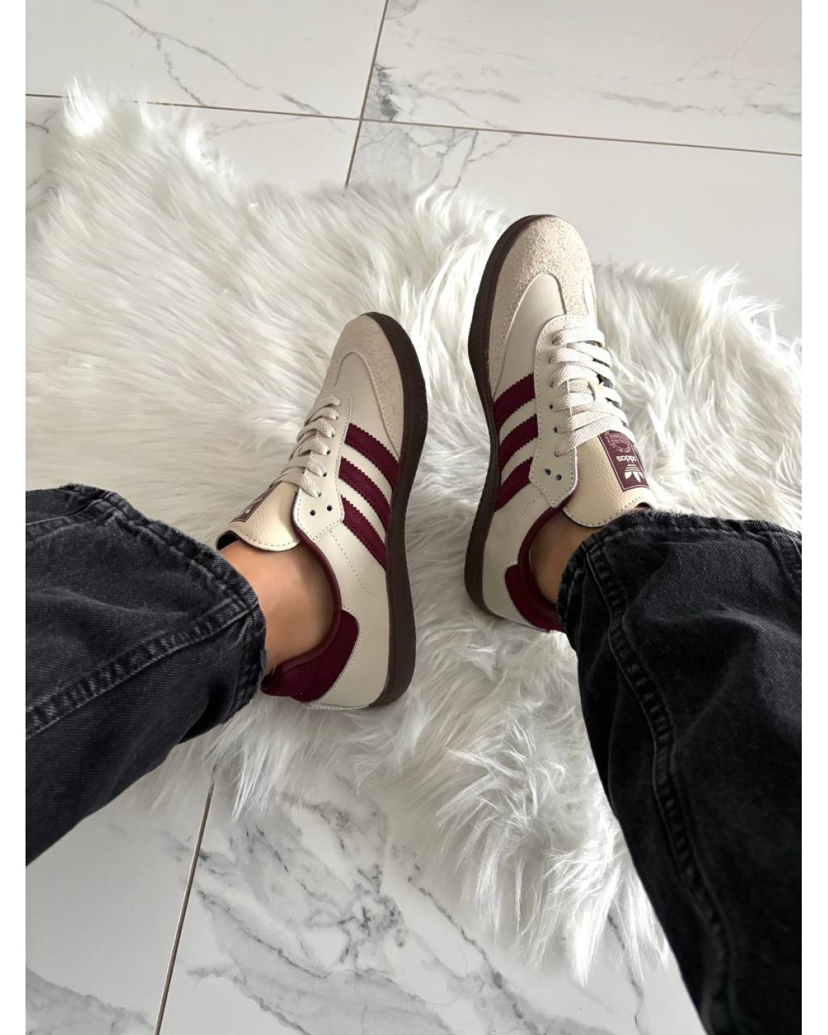 Adidas Wmns Samba Beige Burgundy Adidas Wmns Samba Beige Burgundy