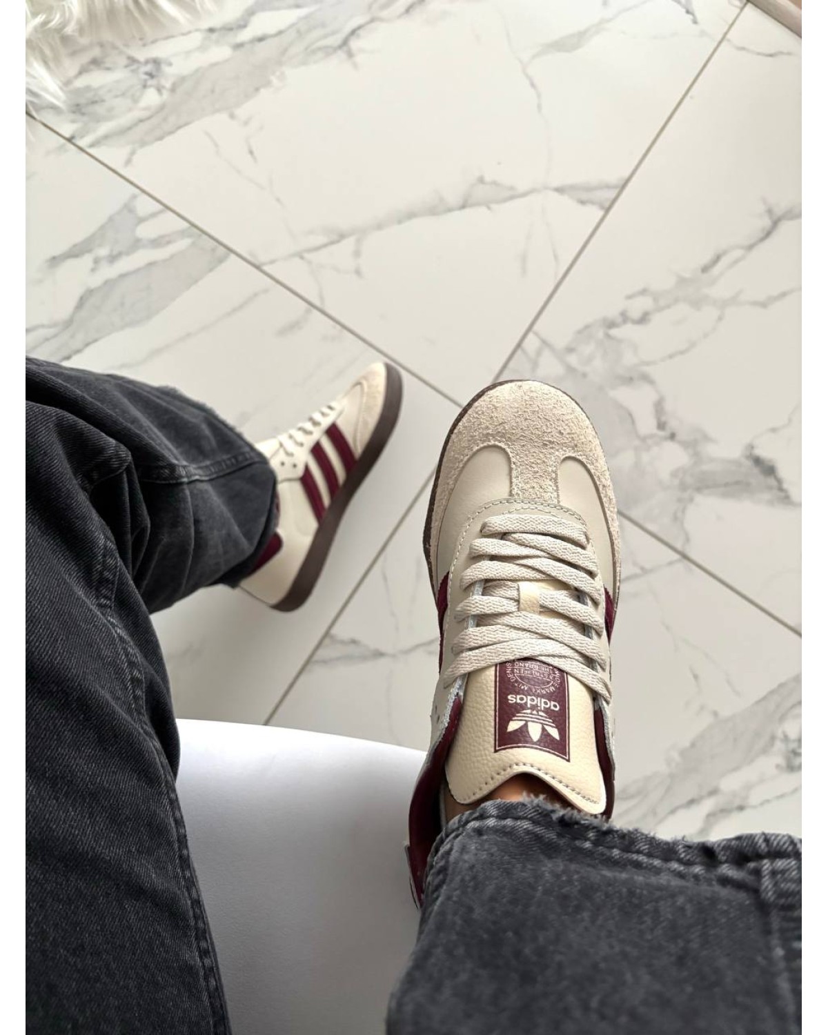 Adidas Wmns Samba Beige Burgundy Adidas Wmns Samba Beige Burgundy