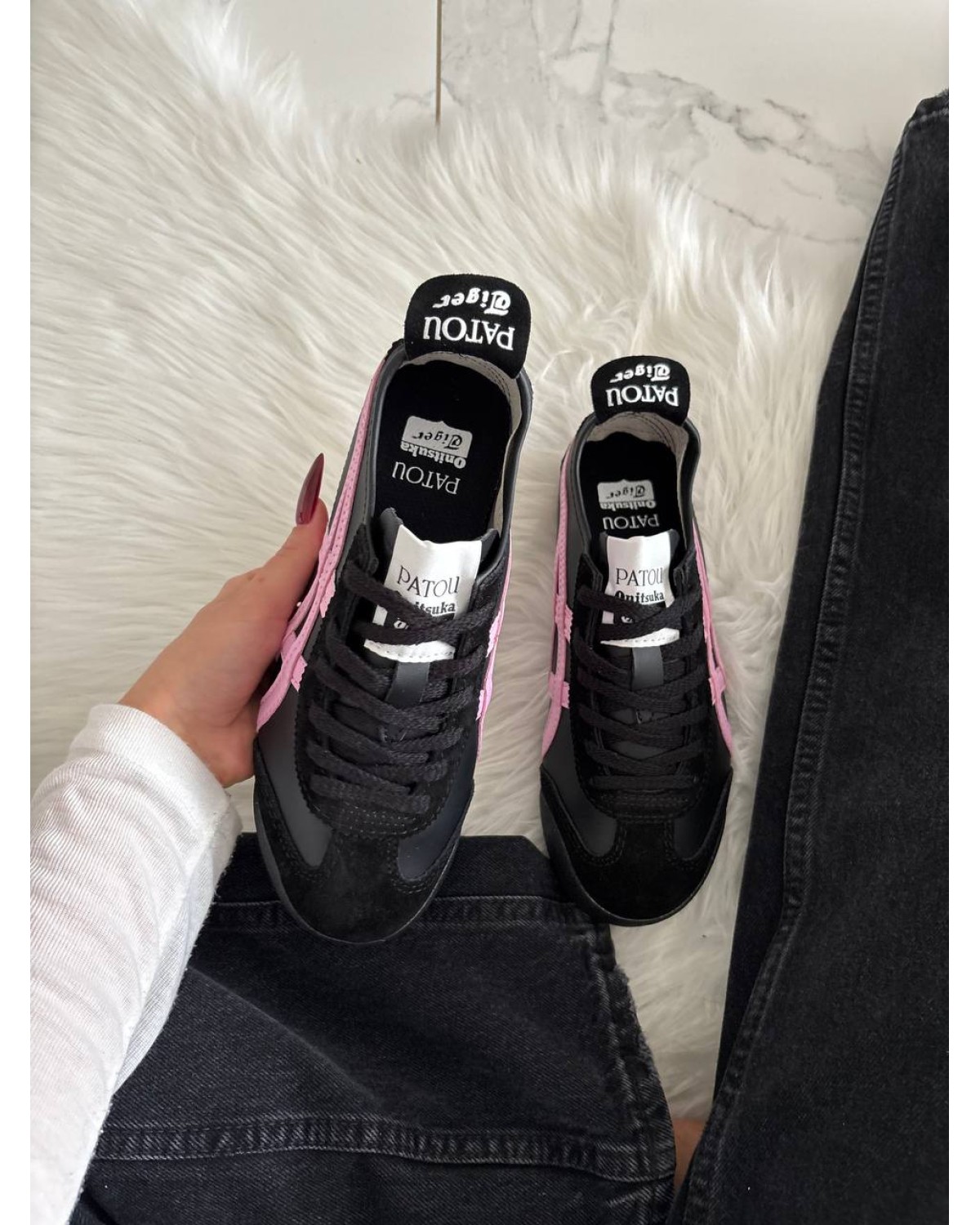 Asics Onitsuka Tiger Mexico 66 Black Pink Cotton Candy Asics Onitsuka Tiger Mexico 66 Black Pink Cotton Candy