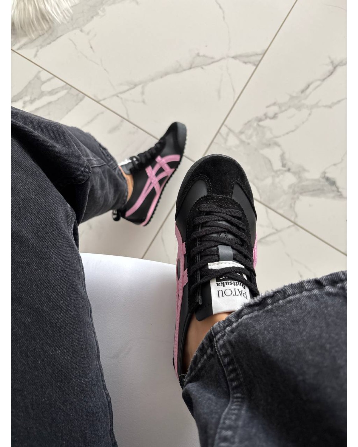 Asics Onitsuka Tiger Mexico 66 Black Pink Cotton Candy Asics Onitsuka Tiger Mexico 66 Black Pink Cotton Candy
