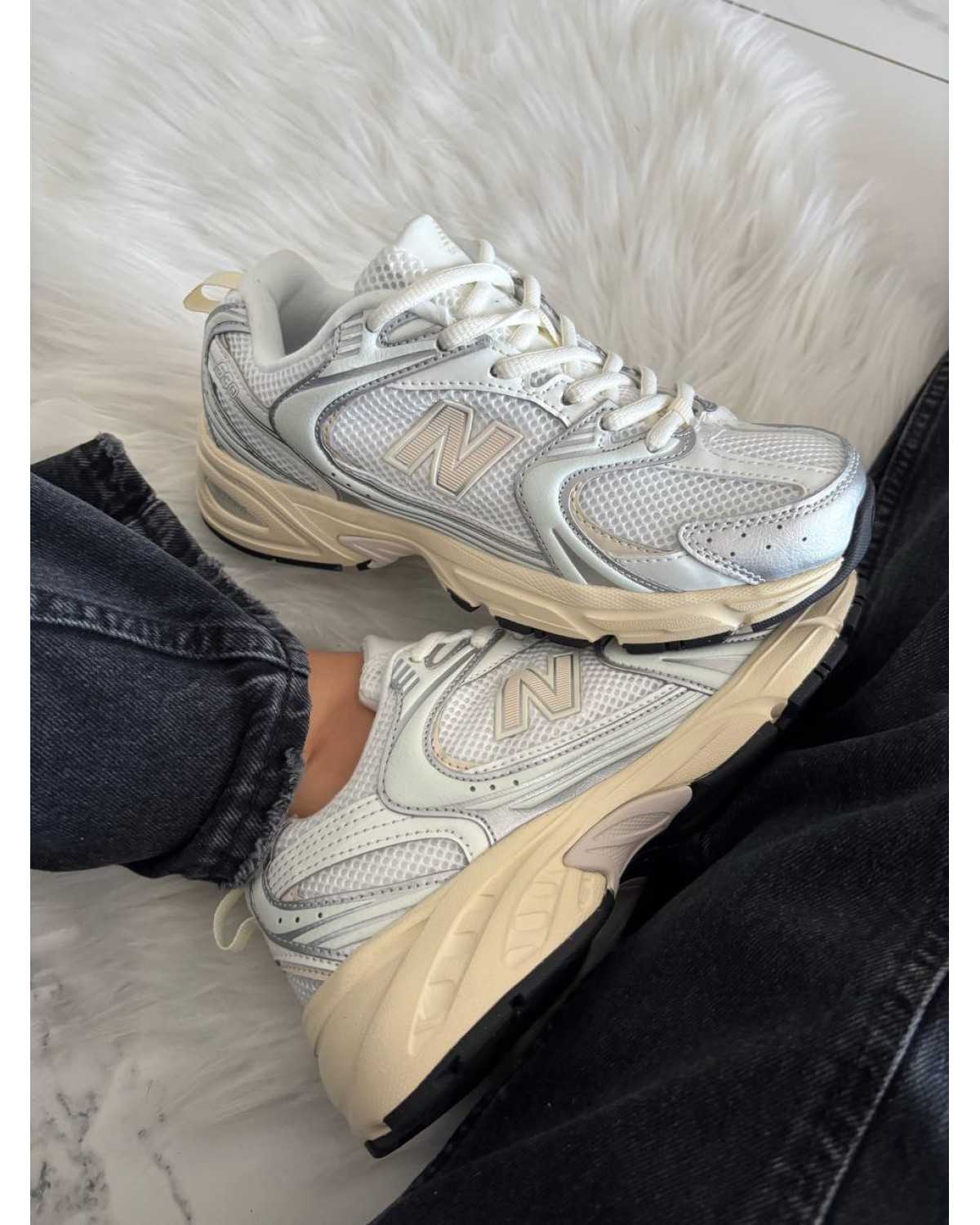 New Balance 530 White Silver Beige New Balance 530 White Silver Beige