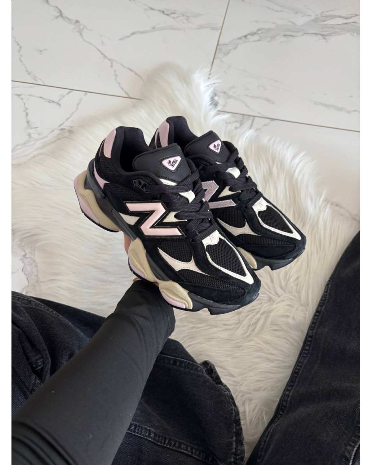 New Balance 9060 Black Suede Pink New Balance 9060 Black Suede Pink