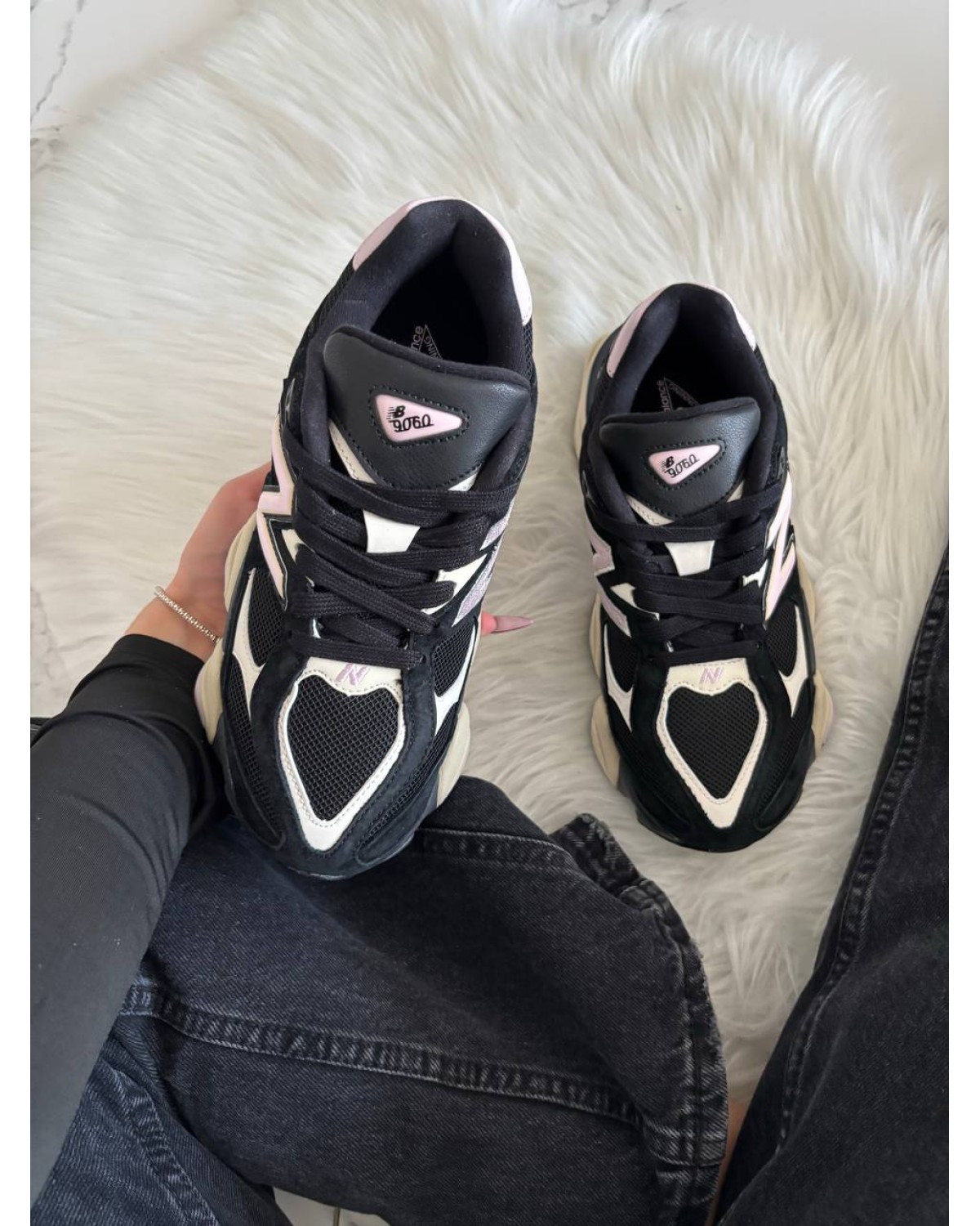 New Balance 9060 Black Suede Pink New Balance 9060 Black Suede Pink