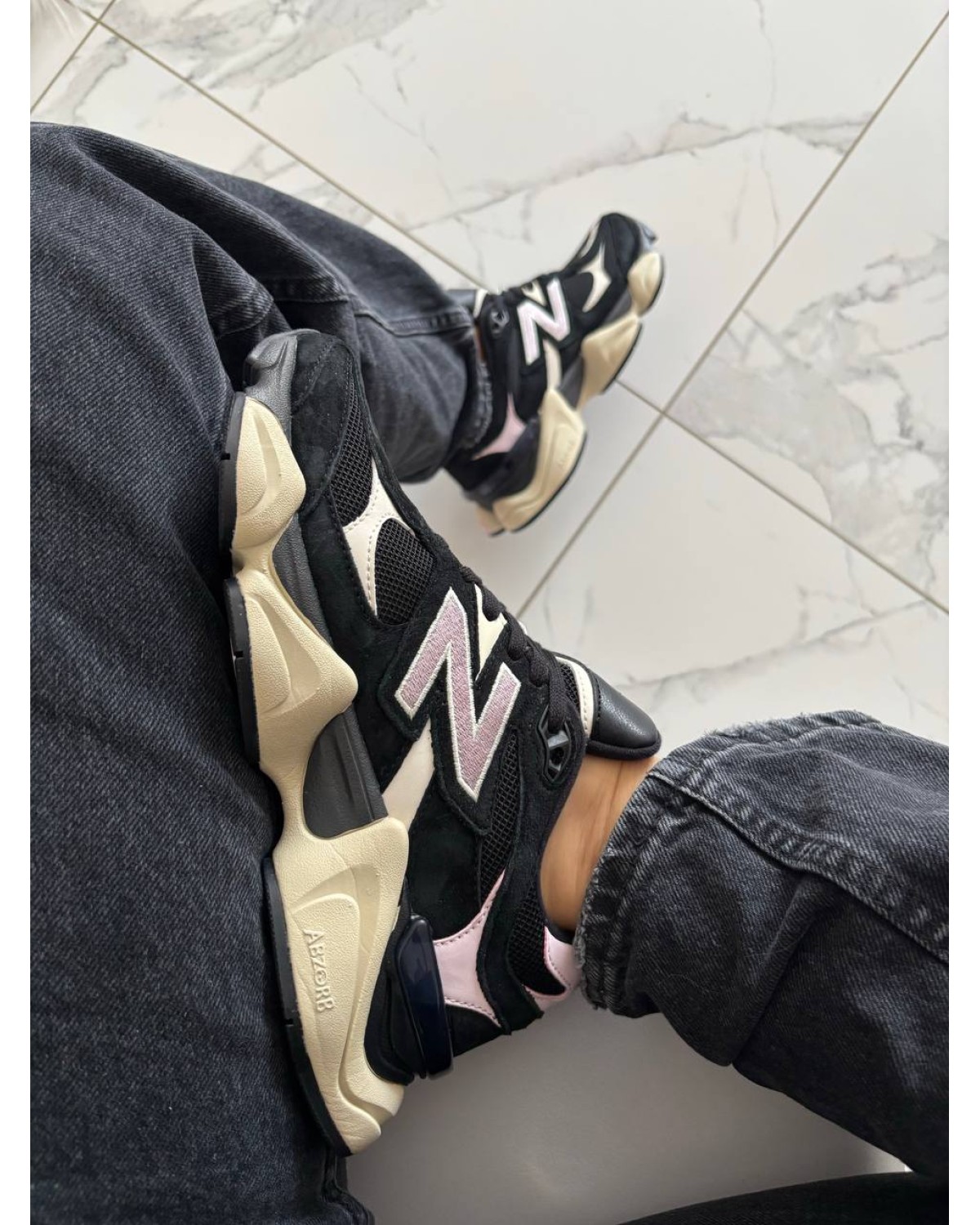 New Balance 9060 Black Suede Pink New Balance 9060 Black Suede Pink