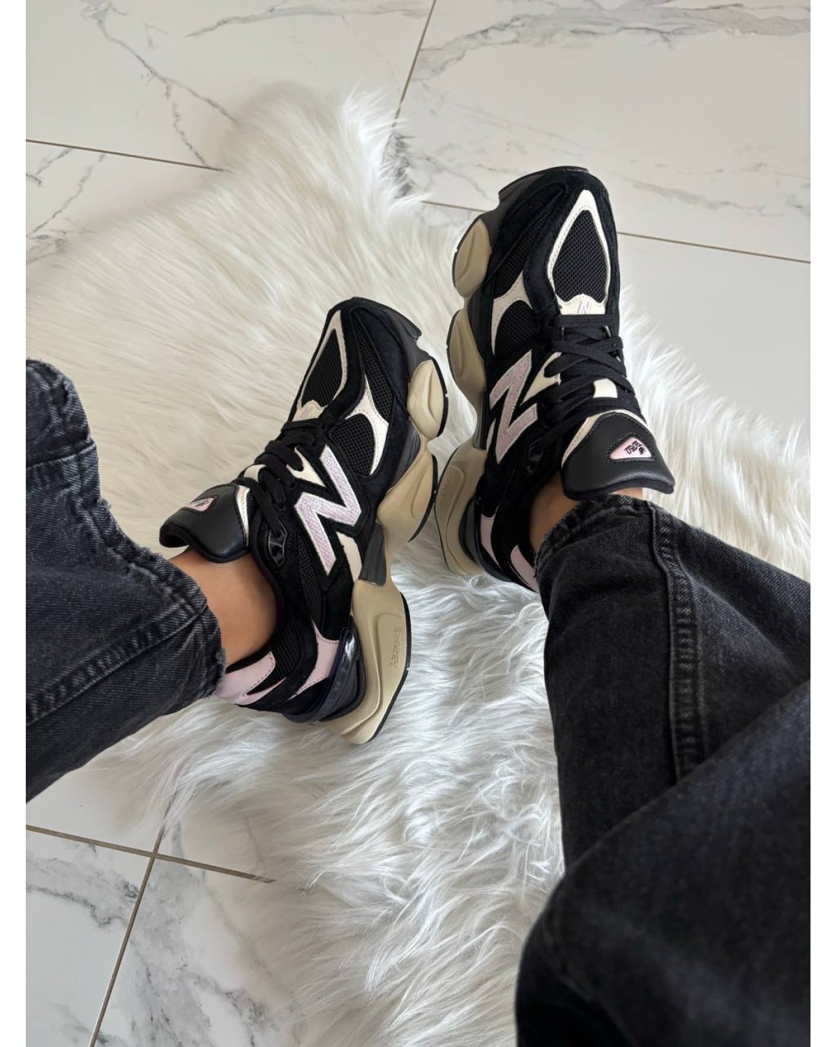 New Balance 9060 Black Suede Pink New Balance 9060 Black Suede Pink