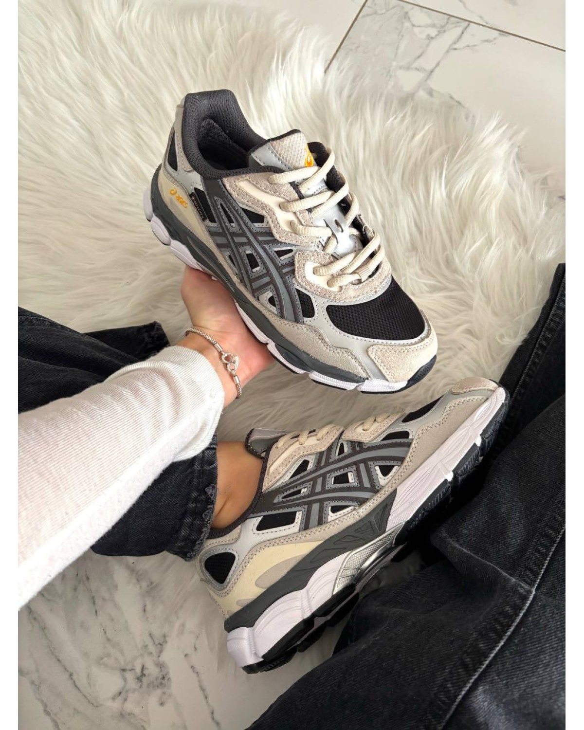 Asics Gel-NYC Beige Silver Black Gore-Tex Termo