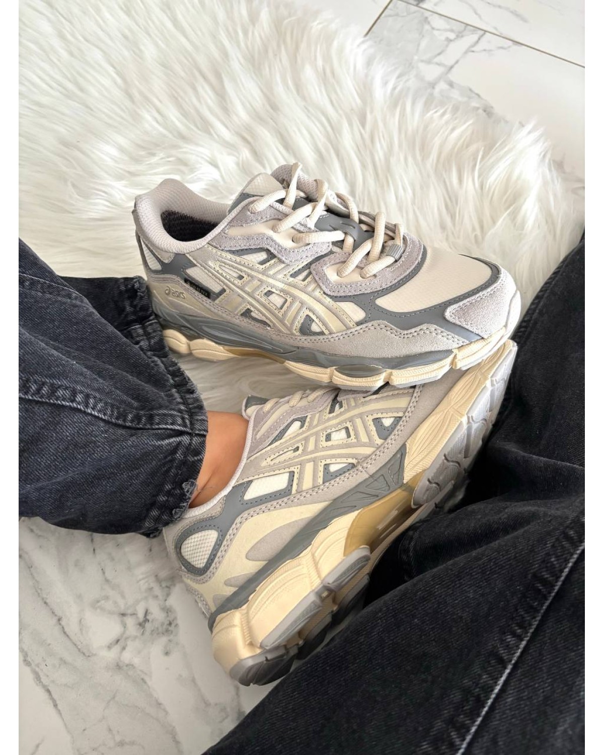 Asics Gel-NYC Cream Oyster Grey Gore-Tex Termo Asics Gel-NYC Cream Oyster Grey Gore-Tex Termo
