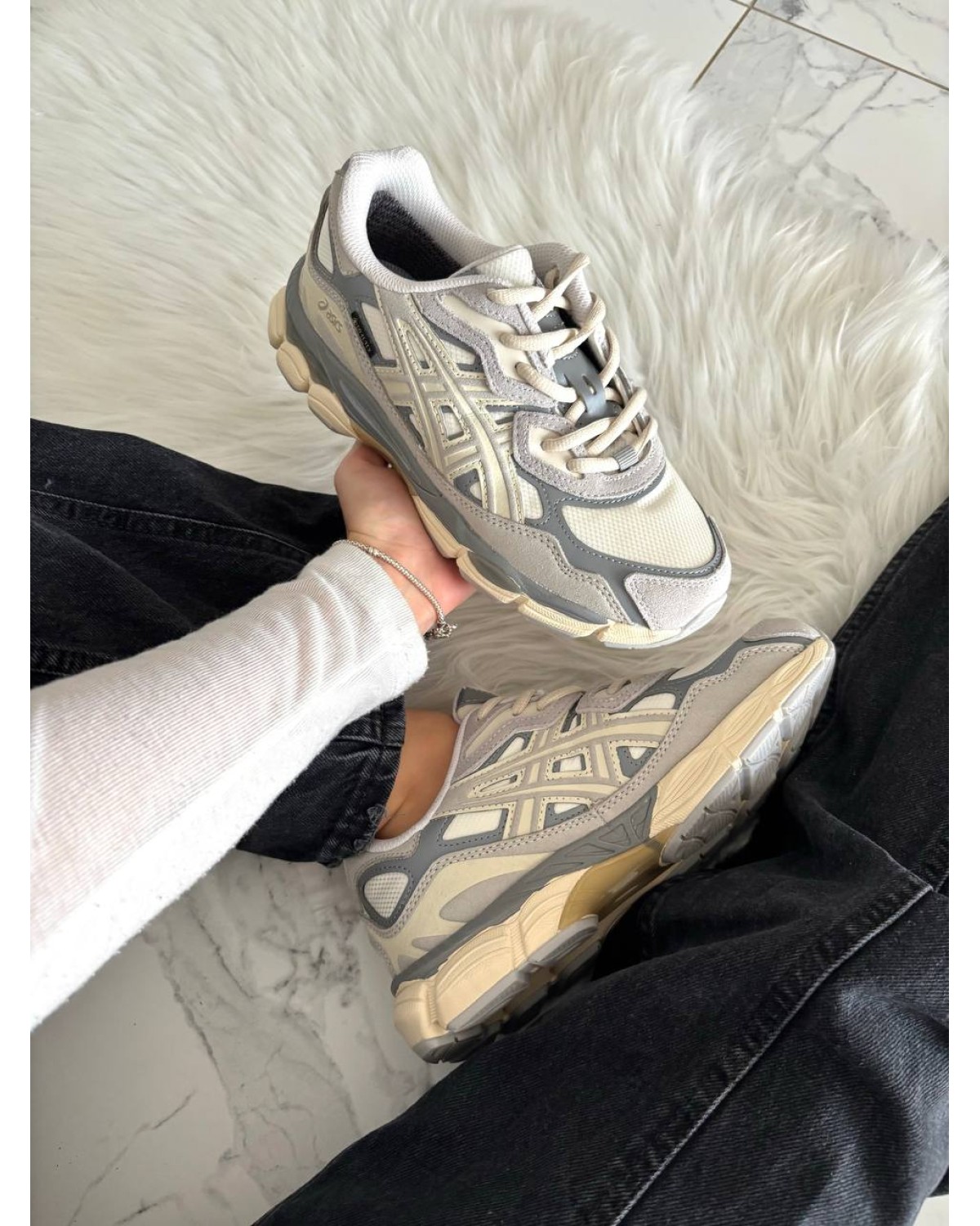 Asics Gel-NYC Cream Oyster Grey Gore-Tex Termo