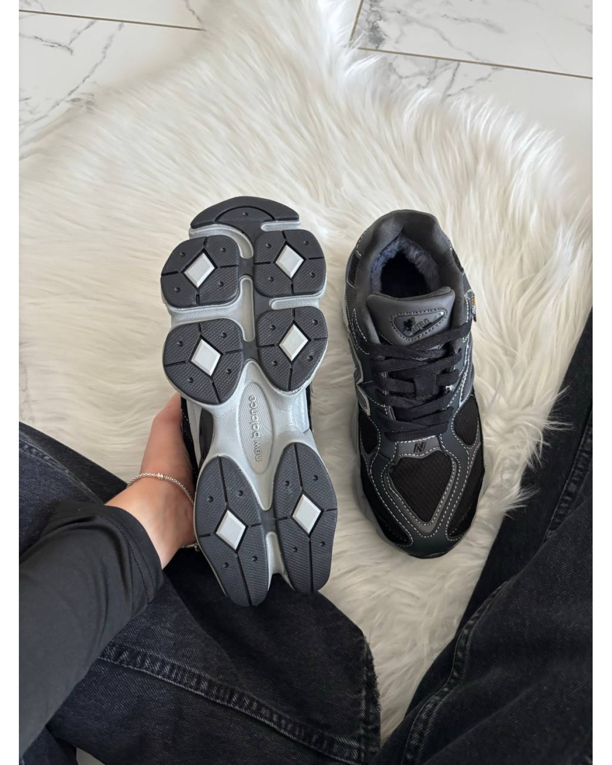 New Balance 9060 Dark Grey Black Cordura New Balance 9060 Dark Grey Black Cordura