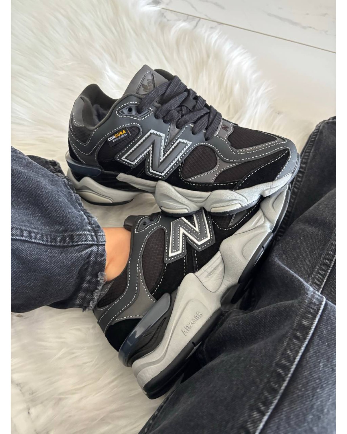 New Balance 9060 Dark Grey Black Cordura New Balance 9060 Dark Grey Black Cordura