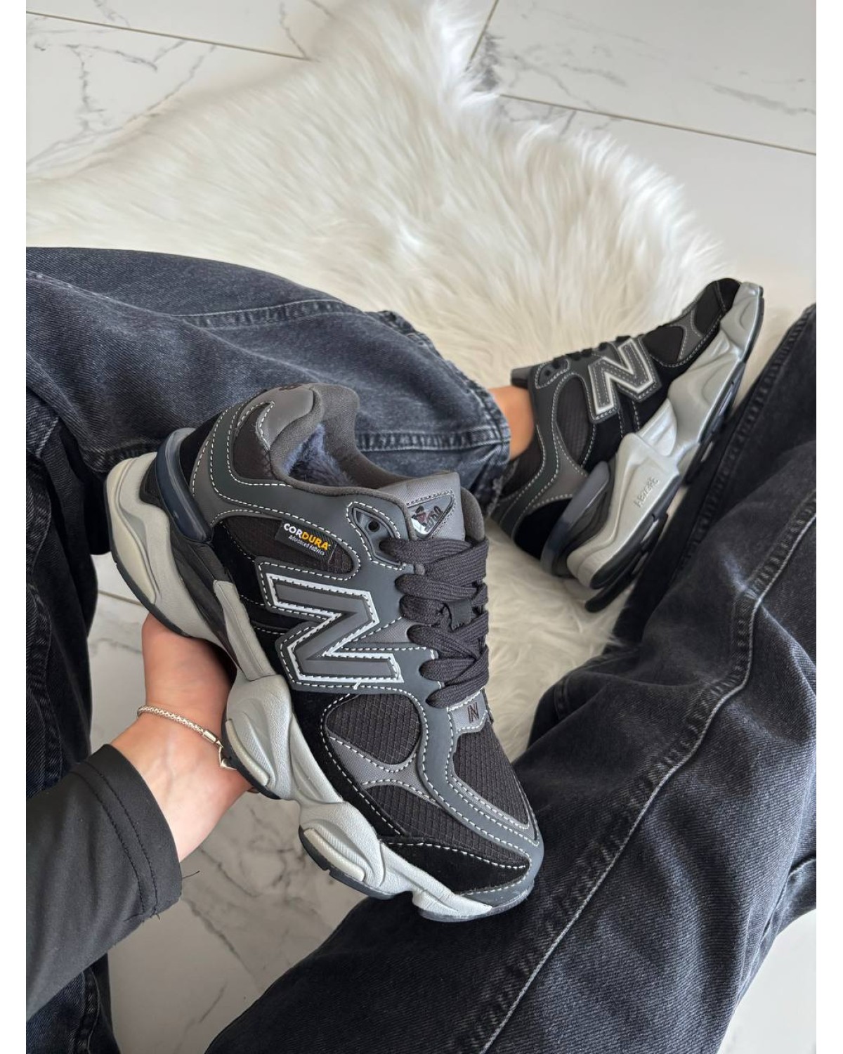 New Balance 9060 Dark Grey Black Cordura New Balance 9060 Dark Grey Black Cordura