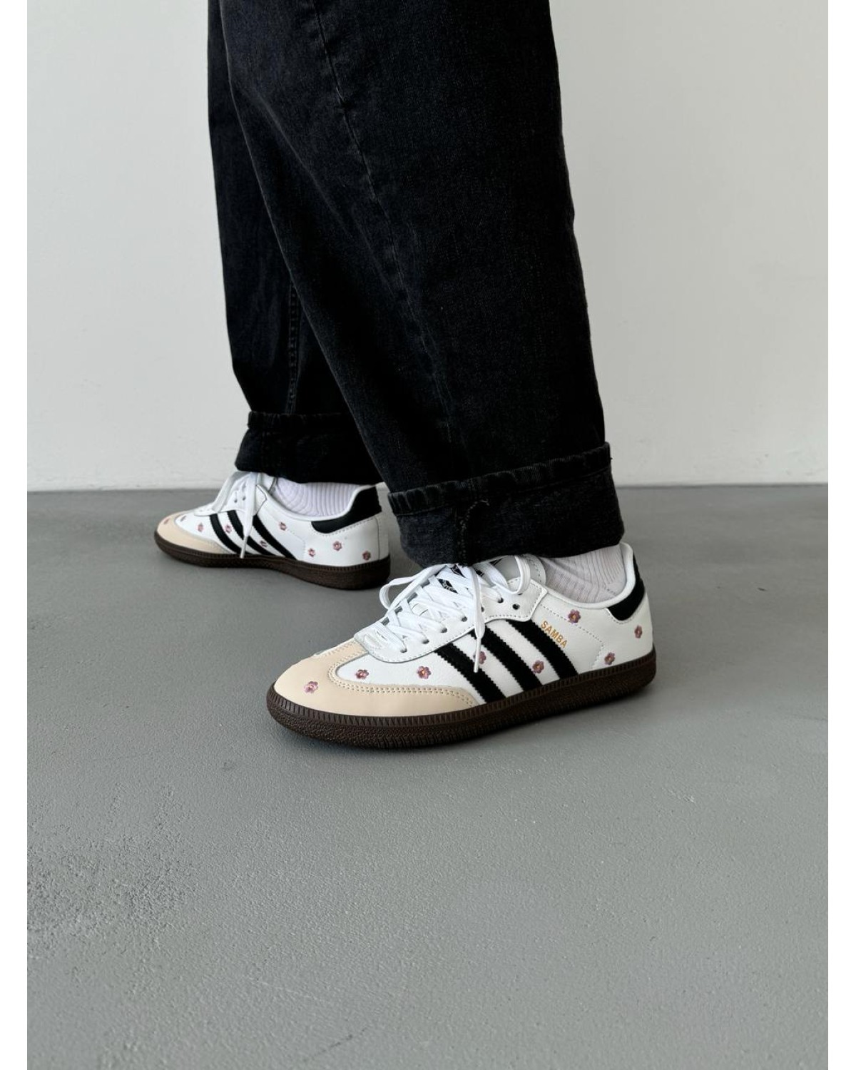Adidas Samba OG Black White Painted Adidas Samba OG Black White Painted