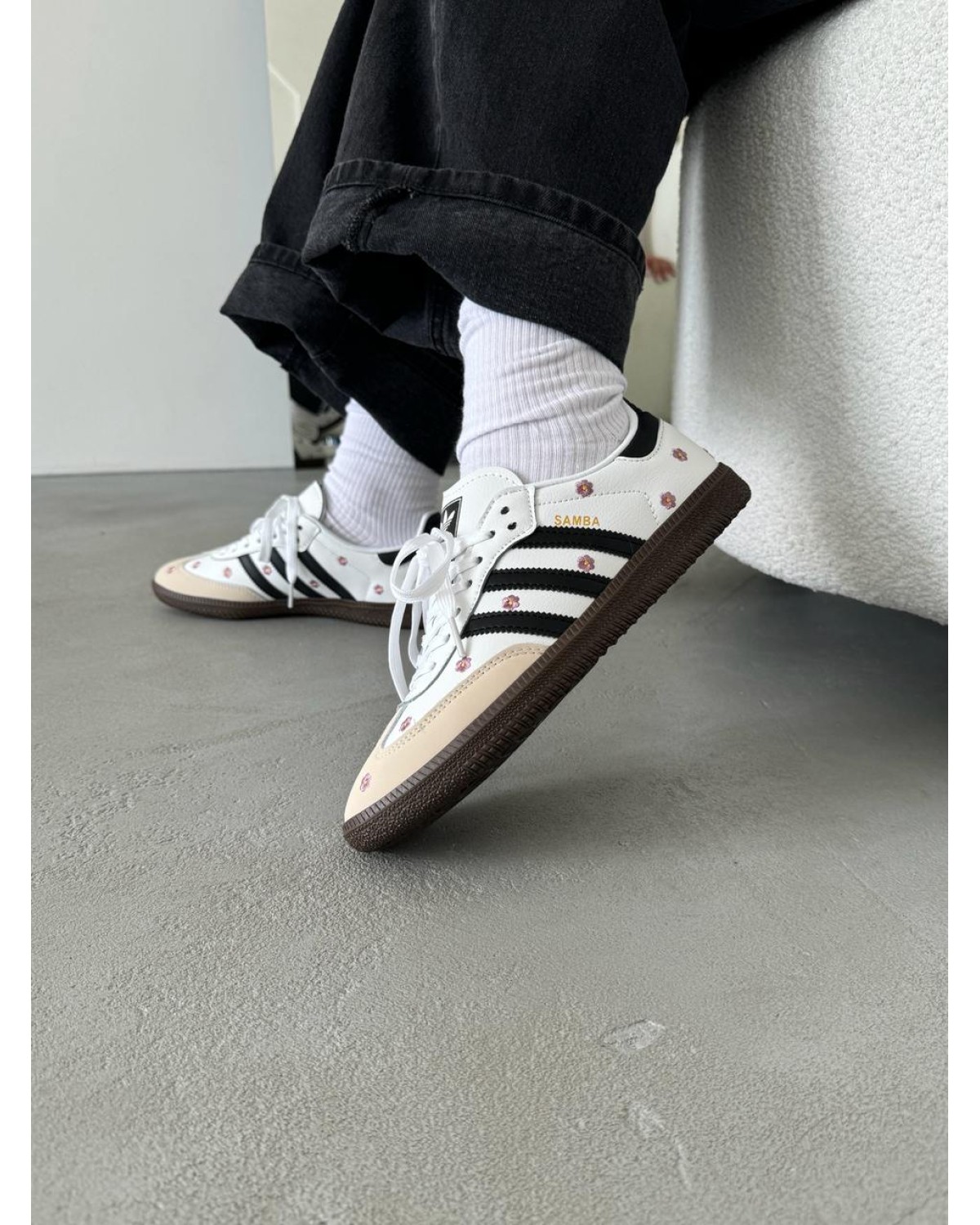 Adidas Samba OG Black White Painted Adidas Samba OG Black White Painted