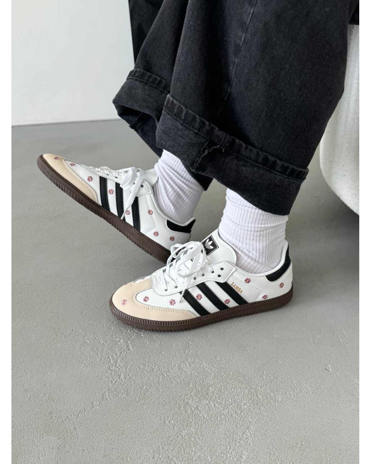 Adidas Samba OG Black White Painted Adidas Samba OG Black White Painted