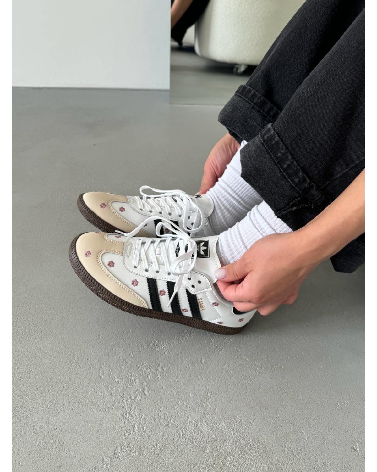 Adidas Samba OG Black White Painted Adidas Samba OG Black White Painted